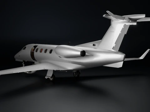 Embraer Phenom 300 Fully Detailed Interior Exterior 3D Model