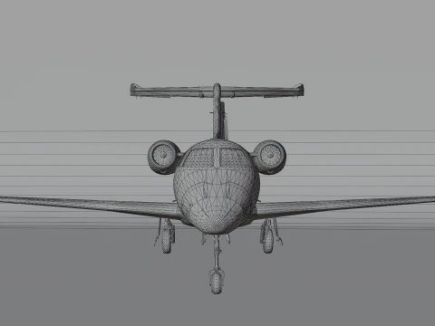 Embraer Phenom 300 Fully Detailed Interior Exterior 3D Model