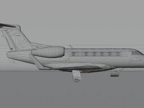 Embraer Phenom 300 Fully Detailed Interior Exterior 3D Model