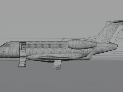 Embraer Phenom 300 Fully Detailed Interior Exterior 3D Model