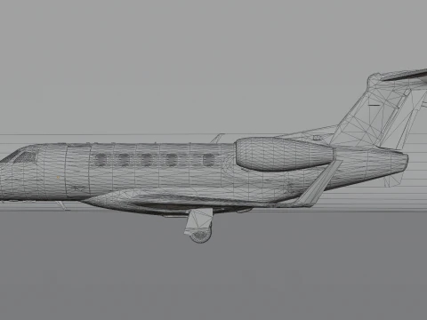 Embraer Phenom 300 Fully Detailed Interior Exterior 3D Model