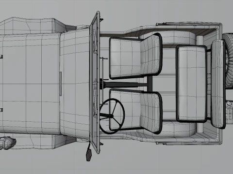 Veh&iacute;culo militar Jeep Willys MB del ej&eacute;rcito estadounidense Modelo 3D