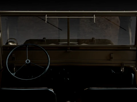 US Army Willys MB Jeep Military Vehicle 3D Model