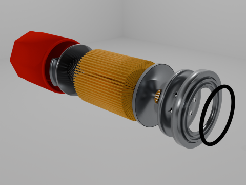 Oil Filter Model 3D