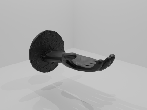 Hand-shaped wall mount for headset 3D-Druckmodell