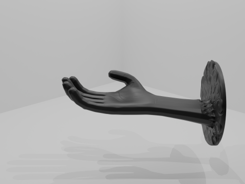 Hand-shaped wall mount for headset Modello di stampa 3D