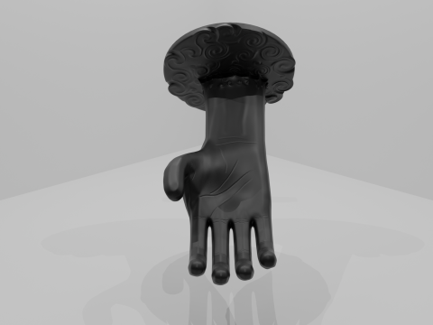 Hand-shaped wall mount for headset Modello di stampa 3D