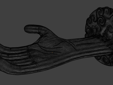 Hand-shaped wall mount for headset Modello di stampa 3D
