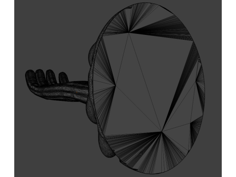 Hand-shaped wall mount for headset Modello di stampa 3D
