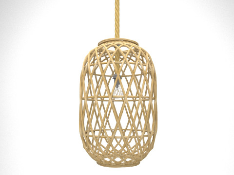 Ethnic Wicker Outdoor Ceiling Lamp 3D 모델