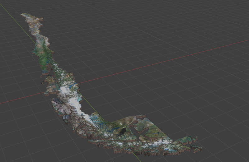 Chile Map Model 3D .c4d .max .obj .3ds .fbx .stl .blend 