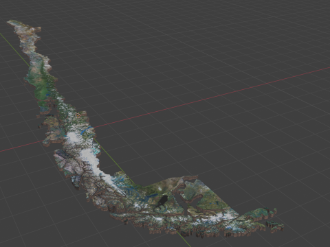 Chile Map 3D Model