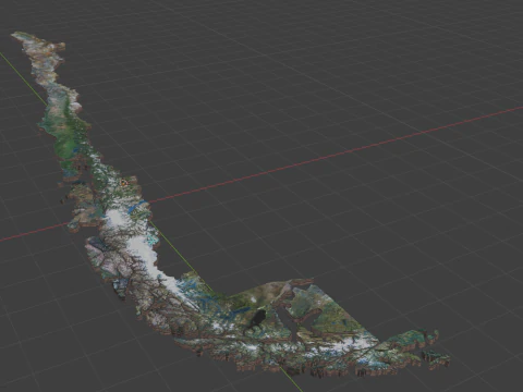 Карта Чилі 3D Модель