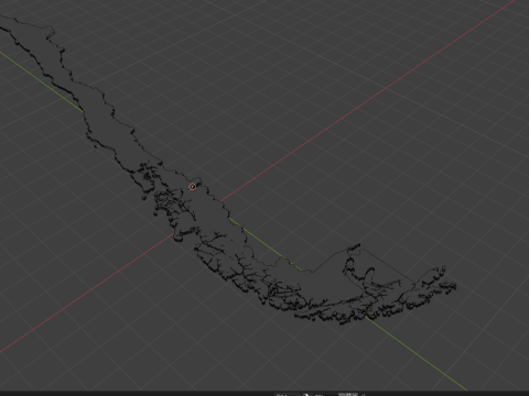 Chile Map Model 3D