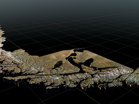 Chile Map Model 3D