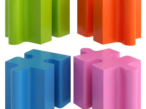 Sixinch Puzzle Serisi Puf 3D Model