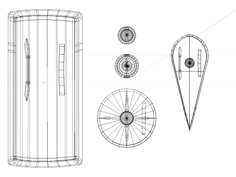 Lowpoly Medieval Shields Modèle 3D