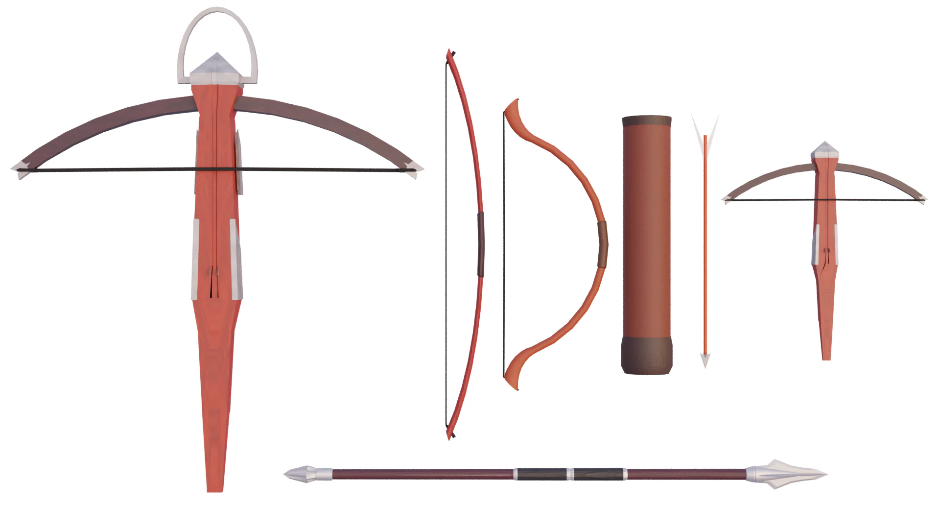 Lowpoly Long Range Pack 3D Model .c4d .max .obj .3ds .fbx .stl .blend 