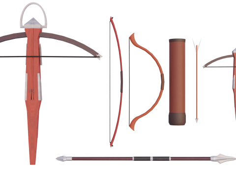 Lowpoly Long Range Pack 3D मॉडल