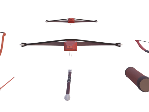 Lowpoly Long Range Pack 3D Model