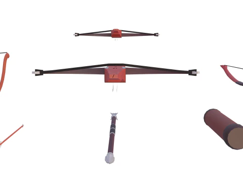 Lowpoly Long Range Pack 3D Model