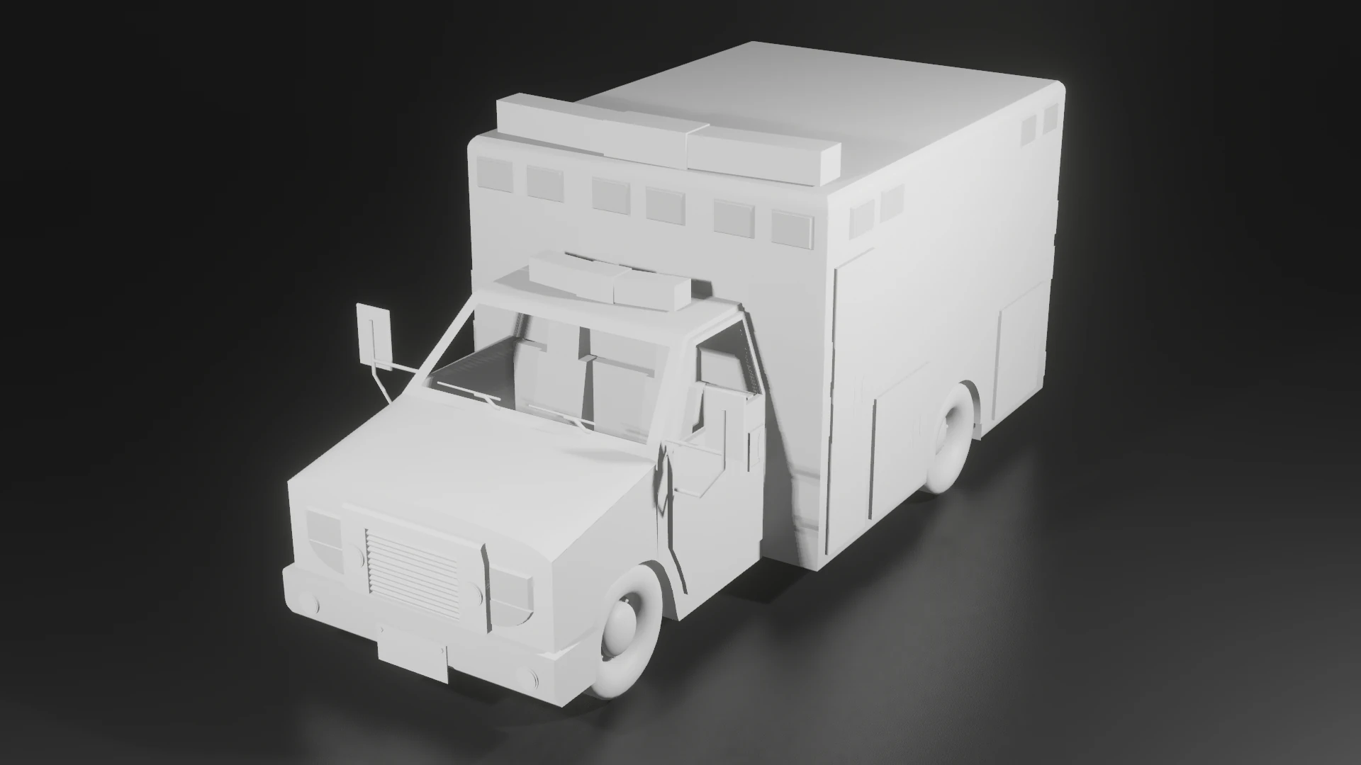 Base ambulance 3D Model .c4d .max .obj .3ds .fbx .stl .blend 