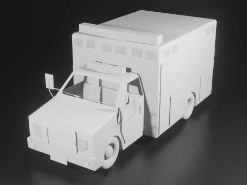 Ambul&acirc;ncia base Modelo 3D