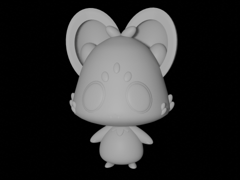 Base Chattino mascot Model 3D