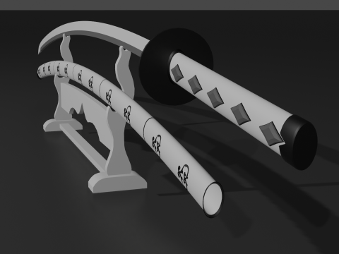 Base KatanaScabbardstand Modelo 3D