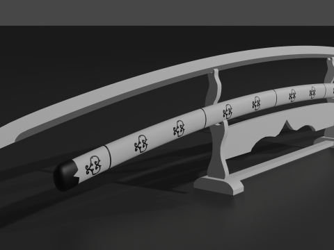 Base KatanaScabbardstand Modelo 3D