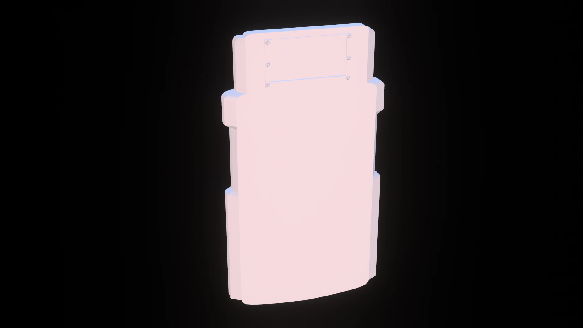 Base Riot Shield 3D Model .c4d .max .obj .3ds .fbx .stl .blend 