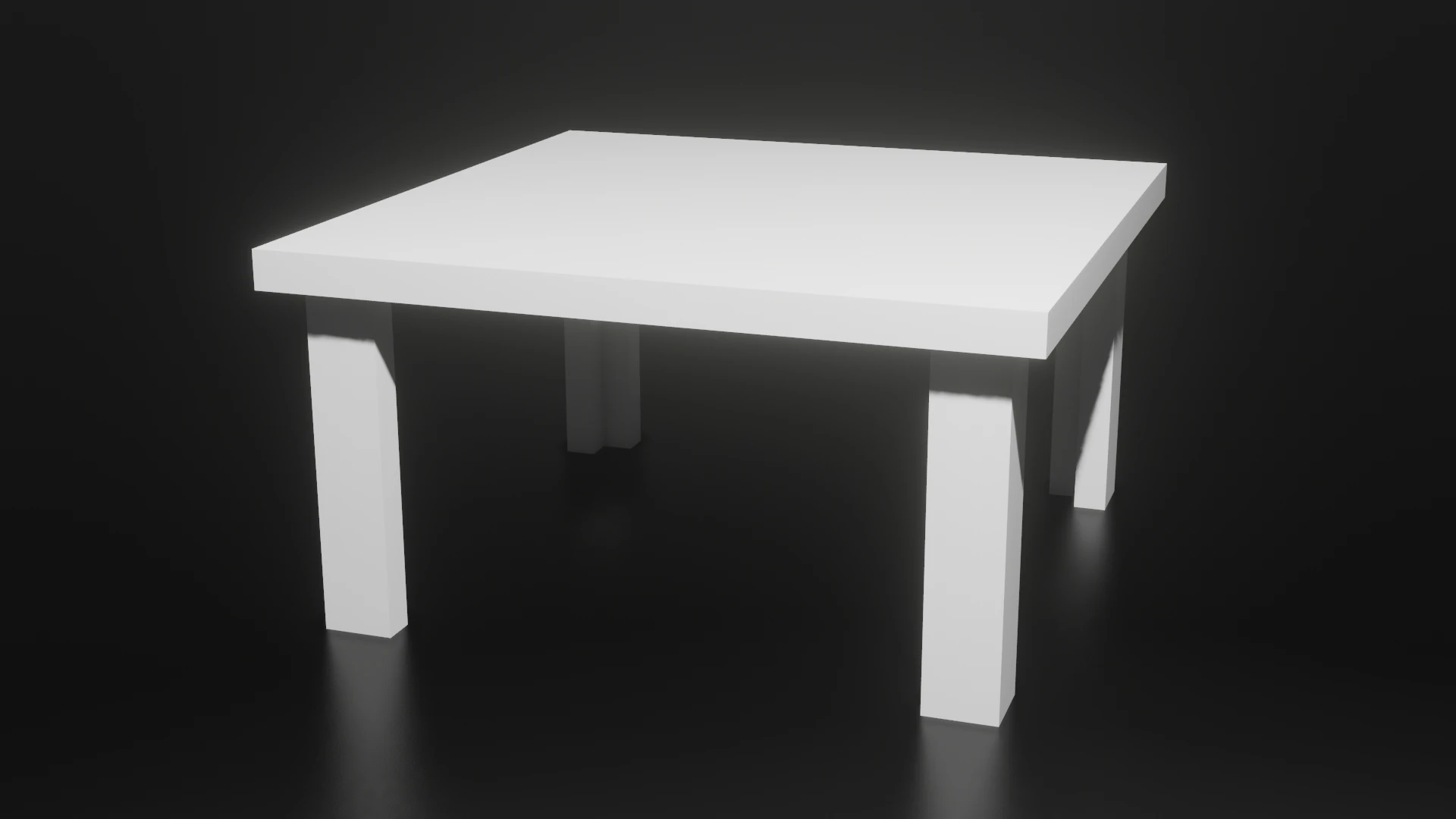Lowpoly base wooden table 3D Model .c4d .max .obj .3ds .fbx .stl .blend 