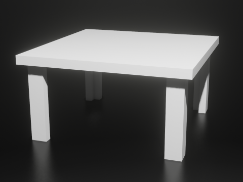 Lowpoly base wooden table Model 3D