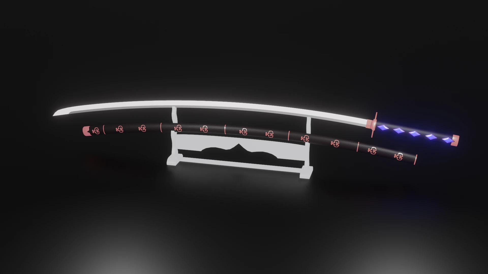Koseki Bijou inspired Katana scabbardstand included 3D Model .c4d .max .obj .3ds .fbx .stl .blend 