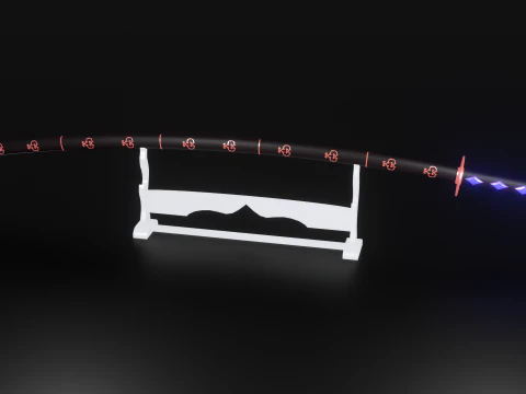 Koseki Bijou inspired Katana scabbardstand included 3D Model