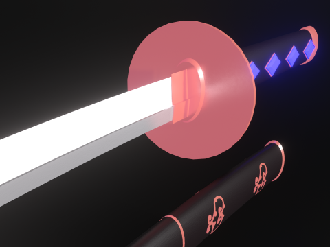 Koseki Bijou inspired Katana scabbardstand included 3Dモデル