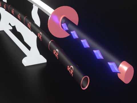 Koseki Bijou inspired Katana scabbardstand included 3D Model