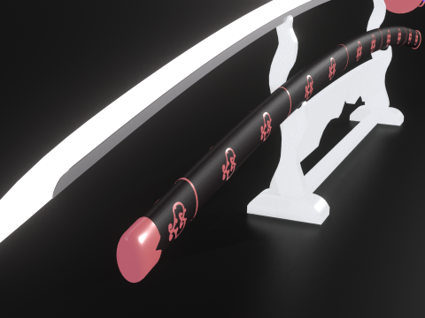 Koseki Bijou inspired Katana scabbardstand included 3Dモデル
