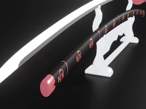 Koseki Bijou inspired Katana scabbardstand included 3D Model