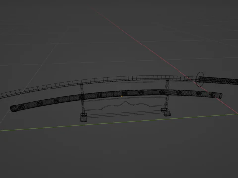 Koseki Bijou inspired Katana scabbardstand included 3D Model