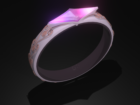 Koseki Bijou Inspired Ring Modelo 3D