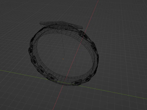 Koseki Bijou Inspired Ring 3D Model