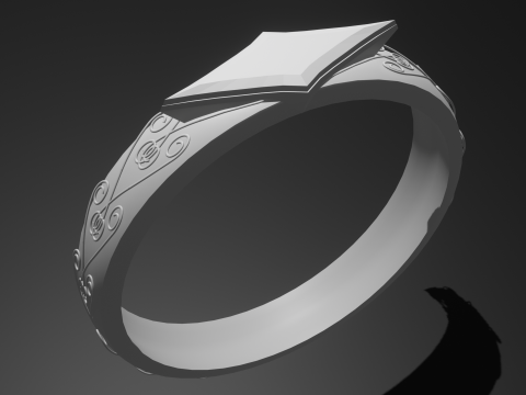Base Koseki bijou inspired ring Model 3D