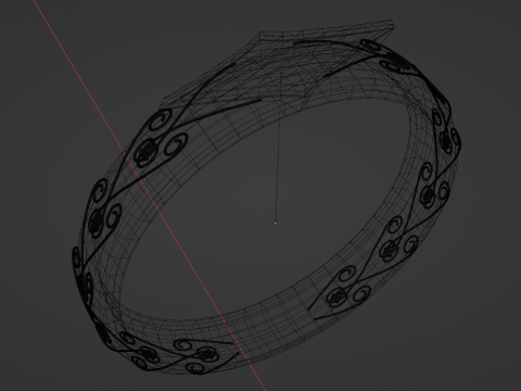 Base Koseki bijou inspired ring Modelo 3D