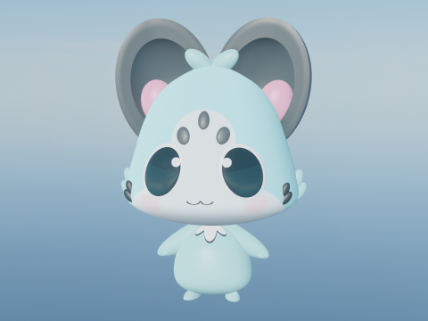 Chattino raora panthera mascot Modello 3D