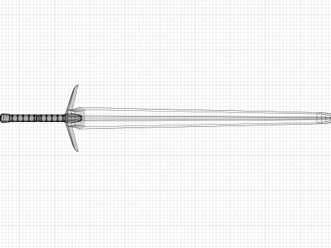 Meideval Long Sword 3D 模型