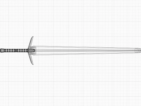 Meideval Long Sword 3D Model