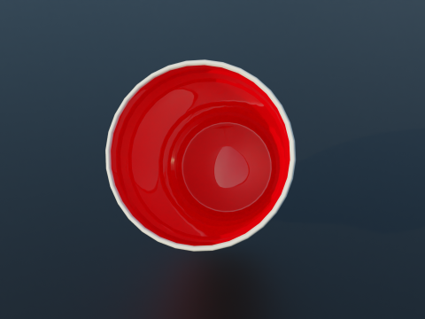Lowpoly party plastic cup 3D Модель
