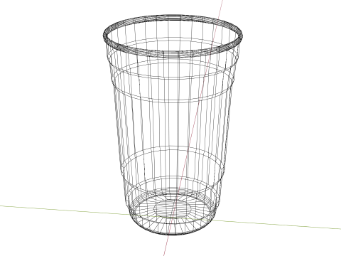 Lowpoly party plastic cup 3D Модель