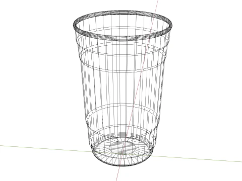 Bicchiere di plastica per feste Lowpoly Modello 3D